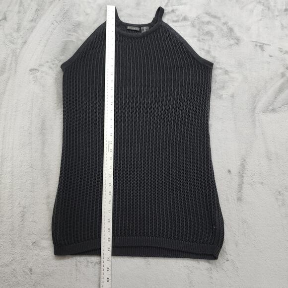 Tahari Swim Cover Womens L Black Halter Neck Sleeveless Crochet Beach Boho - Picture 10 of 11